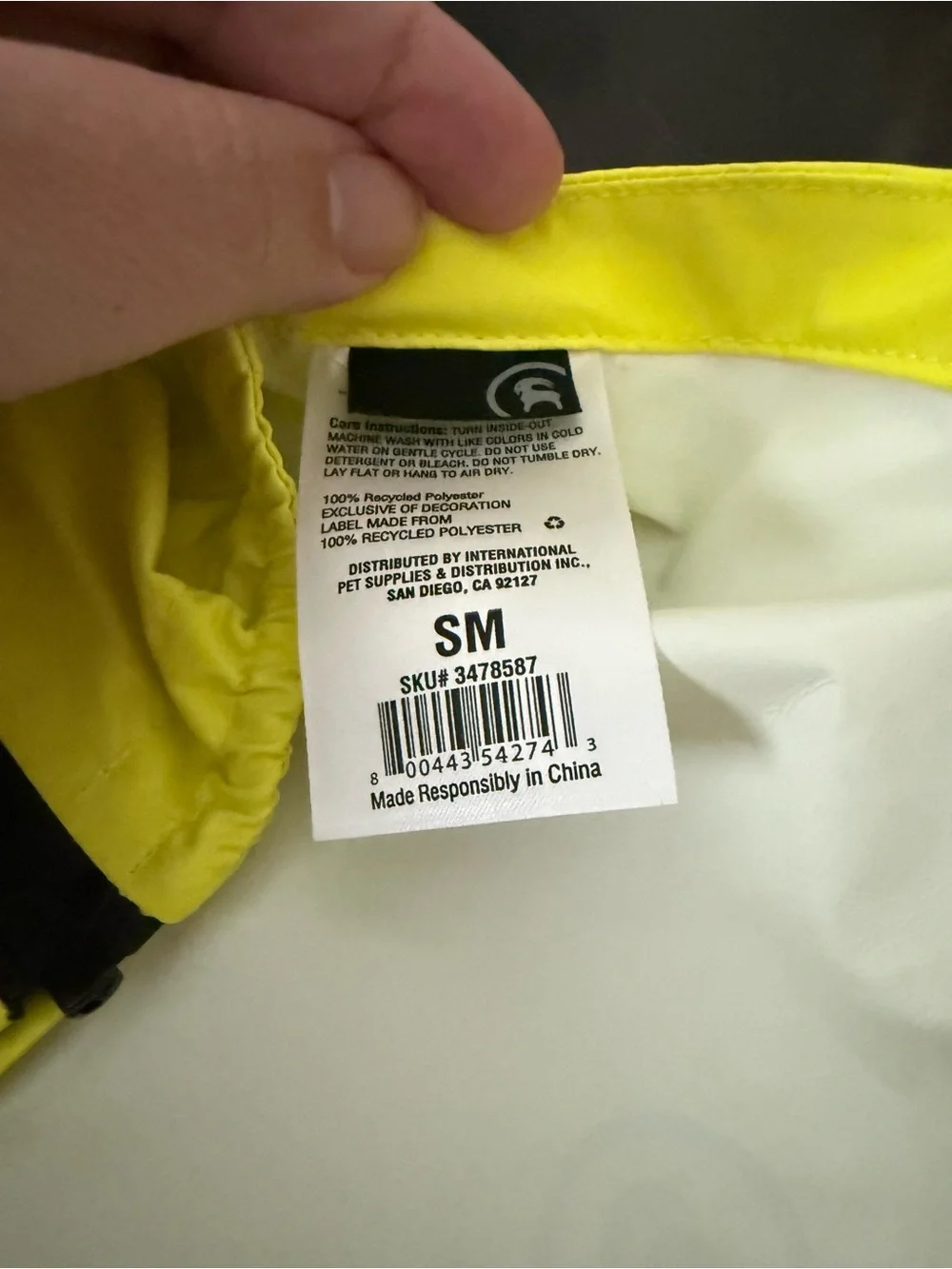 Backcountry x Petco yellow Dog Jacket size small